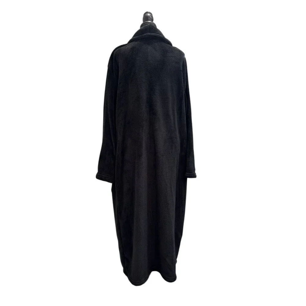 POLO RALPH LAUREN Men’s Microfiber Plush Black Bathrobe Size Small